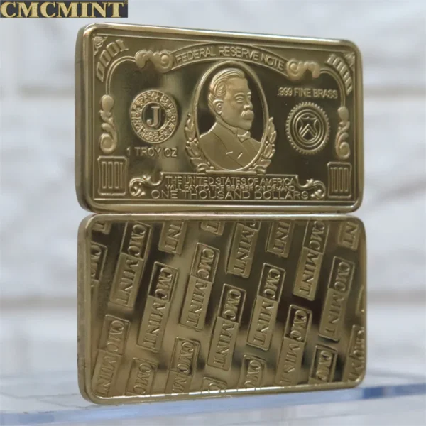 Badge Commemorative Collection Old Money 1 Oz  Brass Sa Bill Cmcmint - Image 5