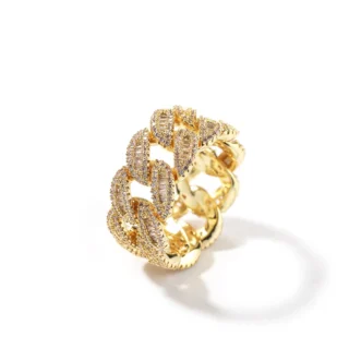 Luxury Fashion Hiphop Rapper Street Jewelry Brass Silver Bling Iced Out Cz Men's Miami Cuban baguette Crush Mens Ring