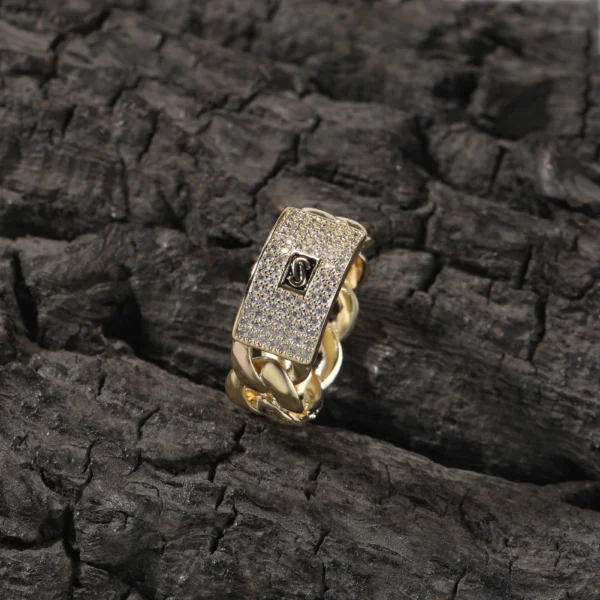 Fine Jewelry Rings 14k Gold Ring Trendy Fashion Popular Style Hip Hop Jewelry Cuban Ring Men's Jewelry Drop-shipping - Image 5
