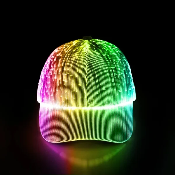 Baseball Cap for Men LED Lighting USB Rechargeable Snapback Hats Hip Hop Music Band Performance Cap Rap Luminous Mens Hat - Image 6