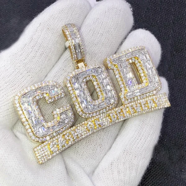 New Arrived Iced Out Bling CZ Letter Cash on Delivery COD Pendant Necklace Silver Gold Plated Men Hip Hop Jewelry - Image 6