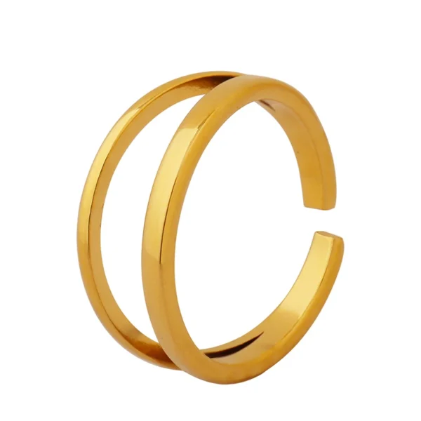 High Quality Versatile Personalized C-Shaped Open Ring Minimal Stainless Steel Jewelry for Engagement Party Anniversary - Image 6