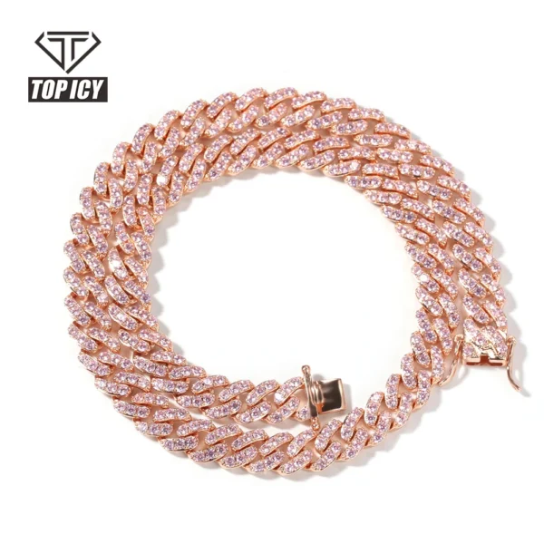 Hiphop Jewelries Iced Out 9mm Cuban CZ Link Chain Bling Miami Woman Cuban Necklace Bracelet and Anklets for Summer - Image 6