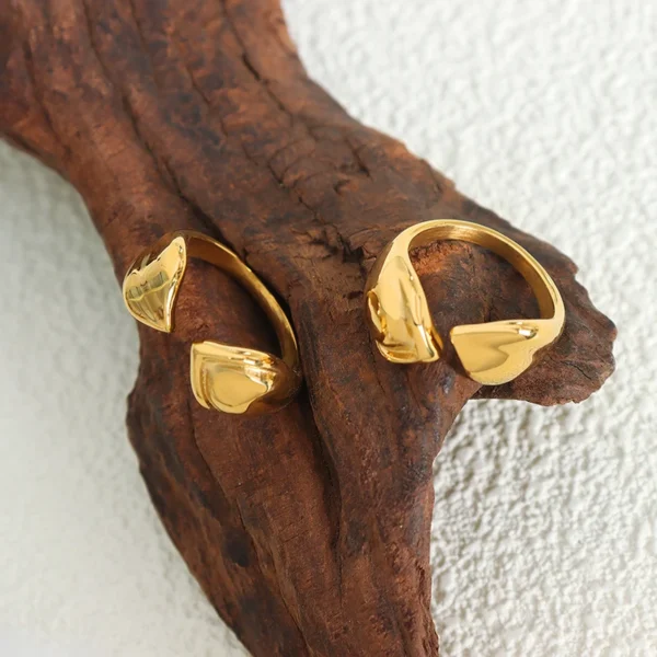 Hot Selling Fashion Open Ring Trend New Arrival 18k Gold Plated Stainless Steel Ring Wholesale Jewelry Supplier