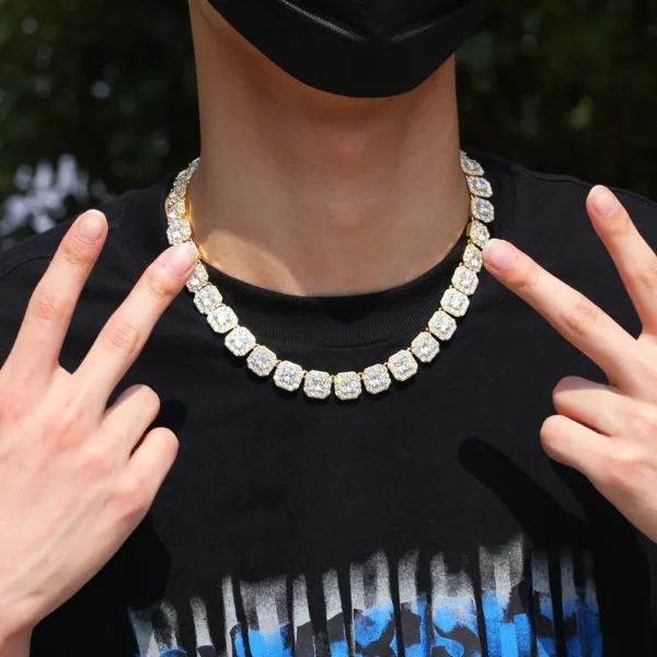Hot Selling Instagram Men Jewelry Gold Plated Rapper Travis Scott Same Style Big Diamond Tennis Bracelet Iced Out Tennis Chain - Image 2