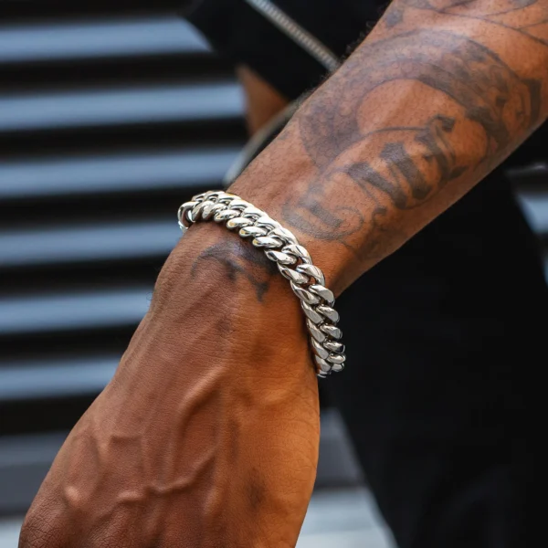 KRKC Wholesale Hip Hop Jewelry Tarnish Free 8mm 10mm 12mm 18K Gold Plated Stainless Steel Miami Cuban Link Bracelet Mens Chains - Image 5