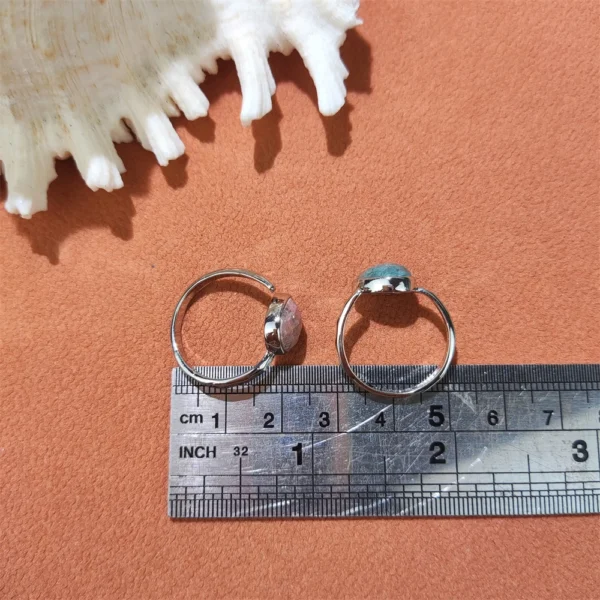 Manufacturer Customize Faceted Pear Tiger Eye Sunstone Healing Adjustable Tear Drop Gemstone Natural Stone Apatite Rings Jewelry - Image 5