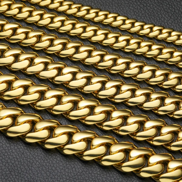 Cubana Heavy 20mm 10K 14K 18K Real Gold Plated Fashion Cuban Link Chain Luxury Miami Hip Hop Jewelry Choker Necklace for Men - Image 5