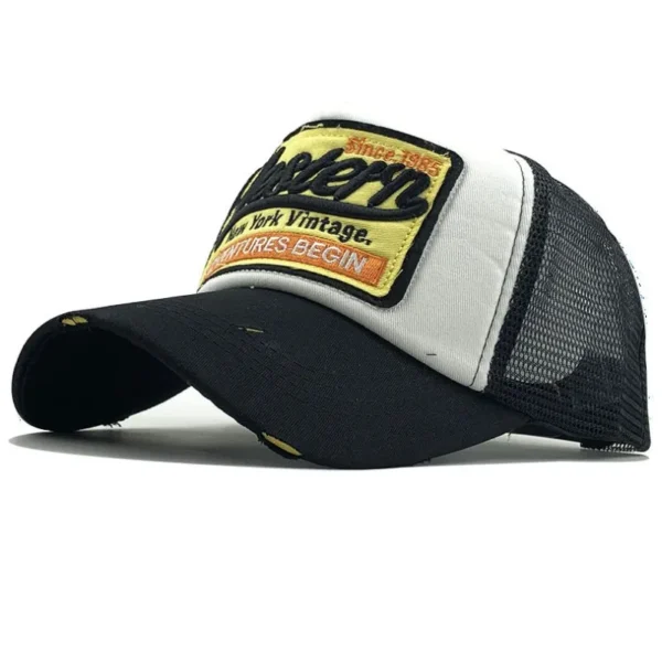 Outdoor Women Sports Caps Custom Embroidery logo Hole Cross Horsetail Cap Starry Pattern Sun Shade Sunscreen Mesh Cap - Image 4
