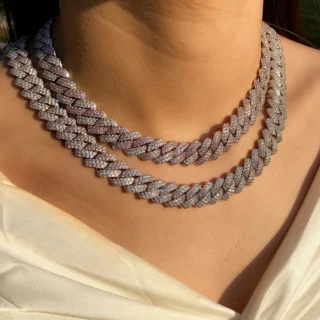 TOP ICY 13mm Micro Pave AAA CZ Iced Out 18k Gold Cuban Link Chain Lab Diamond New Hiphop Iced Out Cuban Link Chain Necklace