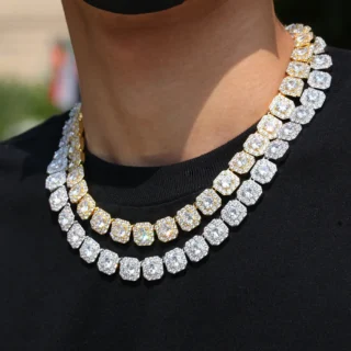 Hot Selling Instagram Men Jewelry Gold Plated Rapper Travis Scott Same Style Big Diamond Tennis Bracelet Iced Out Tennis Chain