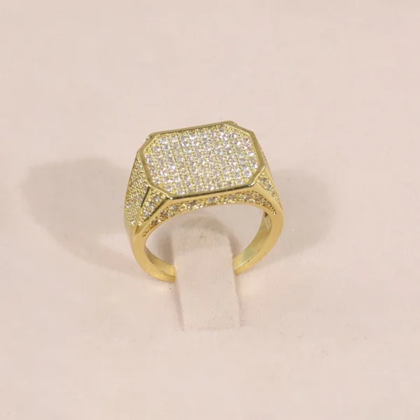 Geometric Square Shaped Micro Paved 5A Cubic Zirconia Classic Simple Small Pinky Finger Ring for Women - Image 5