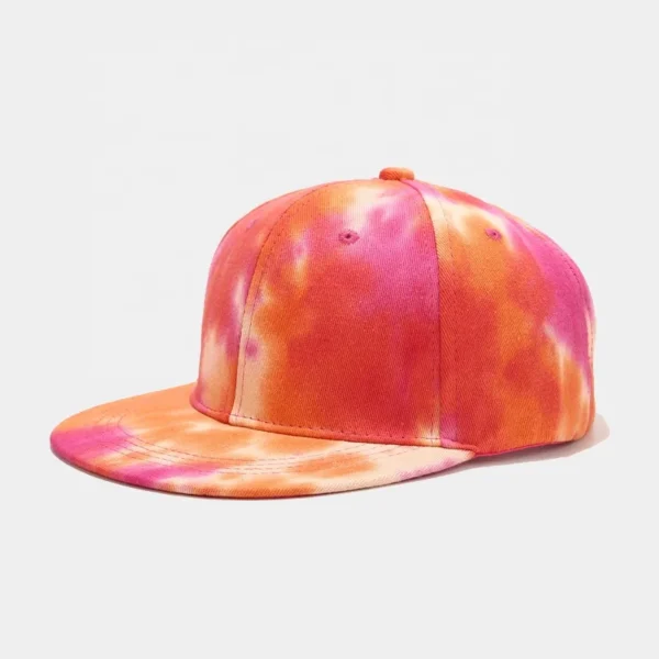 Tucker Fashion Flat Brim Hip-Hop Peaked Cap Street Style Sun Protection Baseball Cap with Tie-Dye Design - Image 5