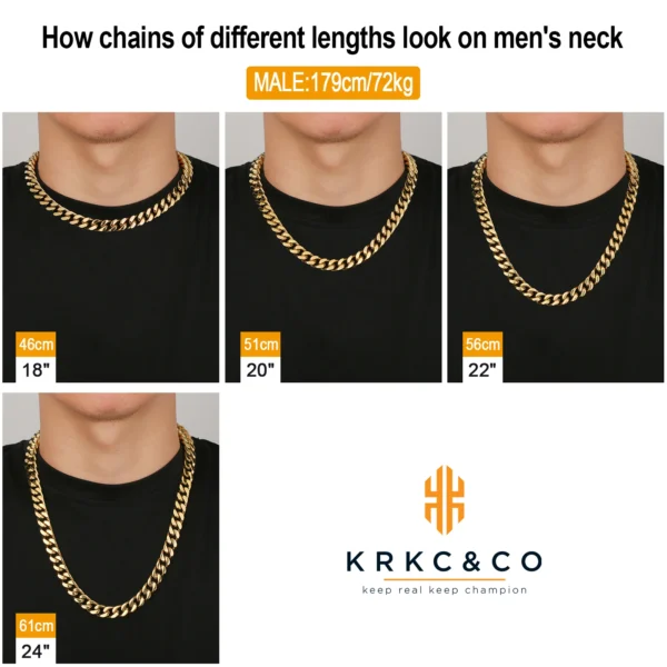 Wholesale 12mm Lion Clasp Miami Big Thick Cuban Chain 18k Gold Plated Stainless Steel Cuban Link Bracelet Necklace for Men Women - Image 5