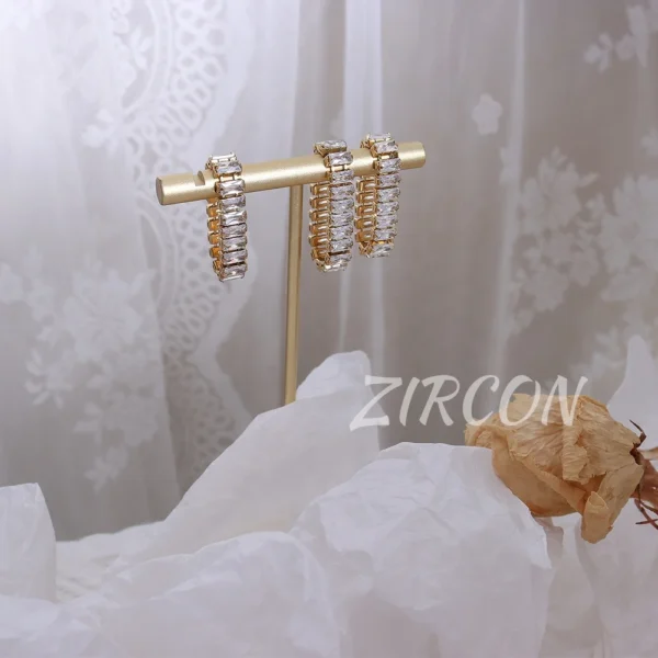 French Style Full Diamond Two Claw Zircon Ring Fashion Trends Titanium Steel Index Finger Rings Stainless Steel for Party - Image 3