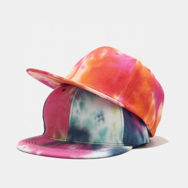 Tucker Fashion Flat Brim Hip-Hop Peaked Cap Street Style Sun Protection Baseball Cap with Tie-Dye Design - Image 2