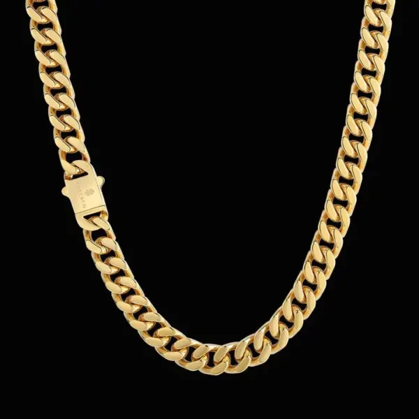 KRKC Wholesale Hip Hop Jewelry 12mm 14mm 18K Gold Plated Stainless Steel Miami Cuban Link Necklace Mens Chains - Image 6