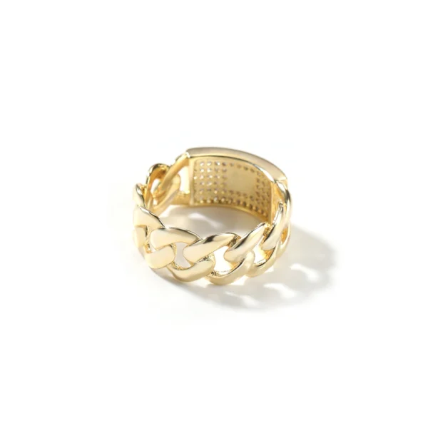Fine Jewelry Rings 14k Gold Ring Trendy Fashion Popular Style Hip Hop Jewelry Cuban Ring Men's Jewelry Drop-shipping - Image 2