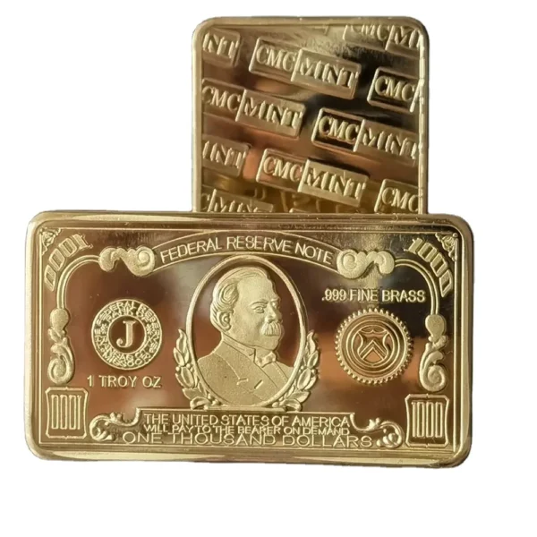 Badge Commemorative Collection Old Money 1 Oz  Brass Sa Bill Cmcmint - Image 6