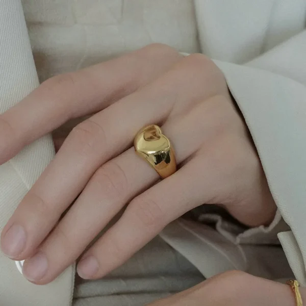 Classic 18K Gold Plated Stainless Steel Women Ring Fashion Jewelry for Parties and Gifts - Image 5