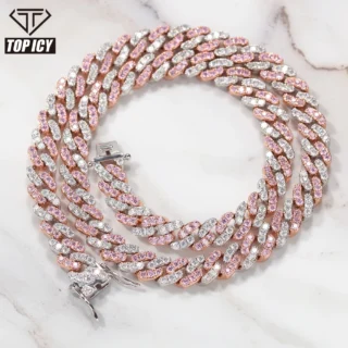 Hip Hop Personalized Cuban Chain Initial Necklace Cuban Link Chains with Pendant for Men