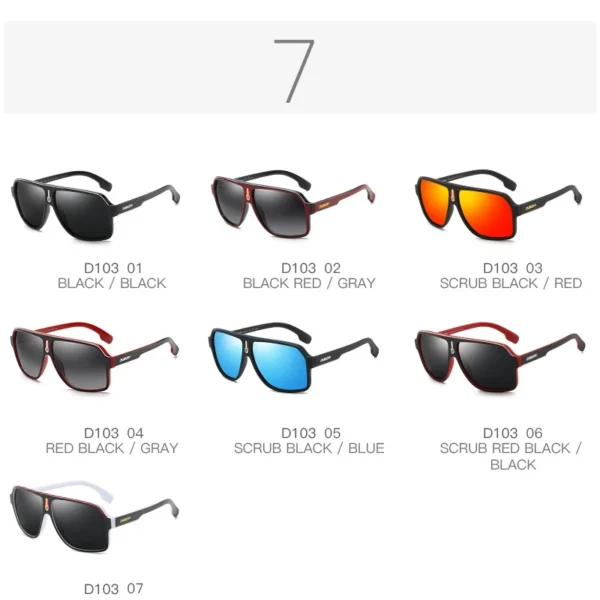 DUBERY Sunglasses Men Polarized UV400 High-Quality Fashion TAC Mirror PC Frame Ultralight Men Sun Glasses Outdoor D103 - Image 5