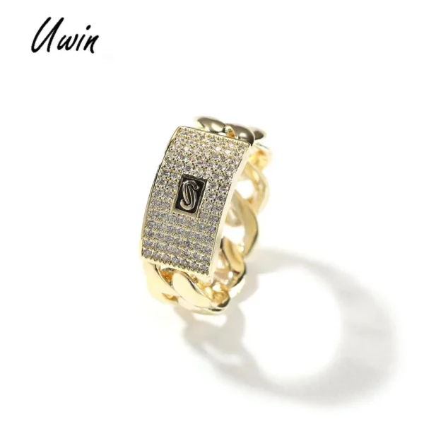 Fine Jewelry Rings 14k Gold Ring Trendy Fashion Popular Style Hip Hop Jewelry Cuban Ring Men's Jewelry Drop-shipping - Image 6