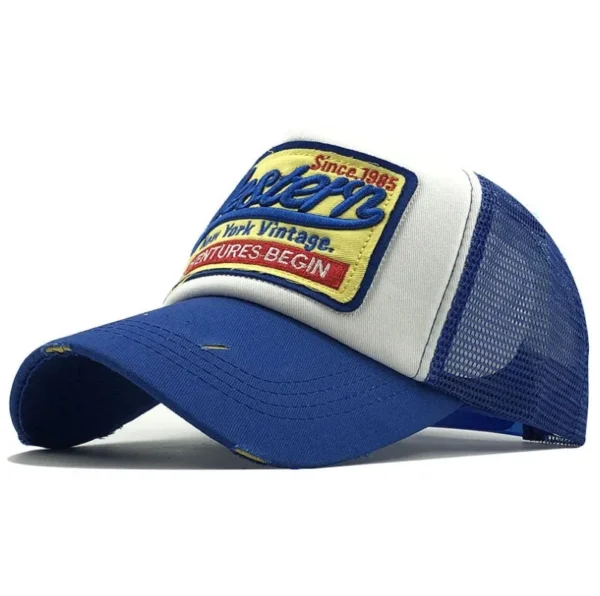 Outdoor Women Sports Caps Custom Embroidery logo Hole Cross Horsetail Cap Starry Pattern Sun Shade Sunscreen Mesh Cap - Image 6