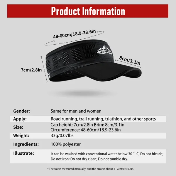 REXCHI XMZ249 Fashion Adult Cap Summer Hats Outdoor Tennis Baseball Sport Adjustable Sun Visors Golf Empty Top Caps - Image 5