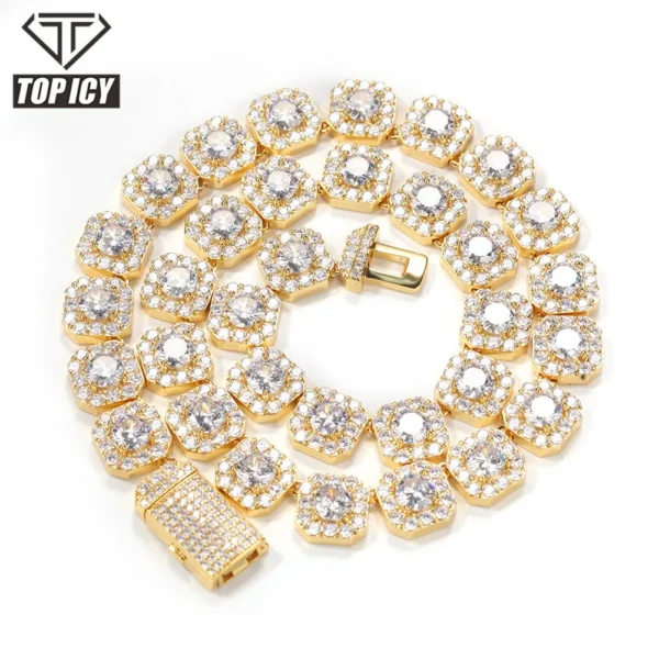 Hot Selling Instagram Men Jewelry Gold Plated Rapper Travis Scott Same Style Big Diamond Tennis Bracelet Iced Out Tennis Chain - Image 6