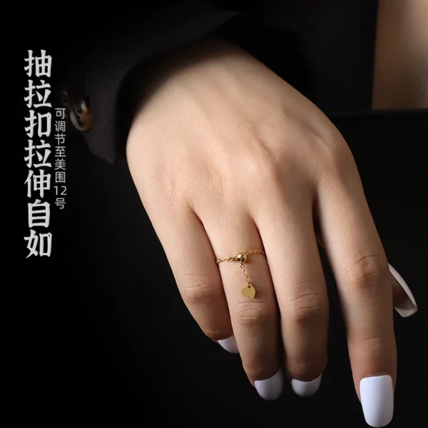 Hot Sale Factory Direct Gold Plated Stainless Steel Letter M Design Initial Rings Jewelry Rings With Charms for Women - Image 4