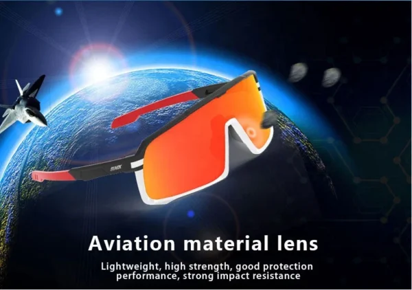 SUNOK Polarized Sport Sunglasses Anti UV Interchangeable Lens Bicycle MTB Bike Sunglasses Custom Cycling Glasses - Image 4