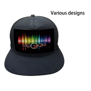 USB Rechargeable Multi Function Led Events Hat  Promotional El Sound Activated Stock Hats