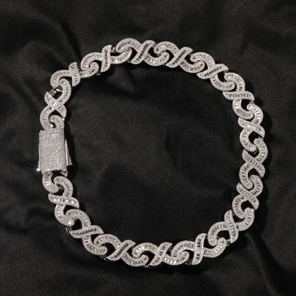 Cuban Link Chain Infinite Loop Hip Hop Jewelry Iced Square CZ Zircon Gold Plated Necklace Iced Out Cuban Chain Necklace Jewelry - Image 5