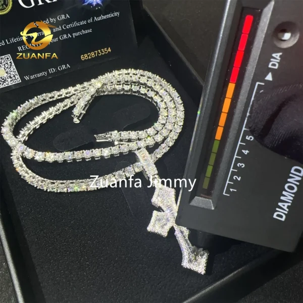 Unique Design Pass Diamond Tester Hip Hop Pendant Jewelry 925 Sterling Silver VVS1 Moissanite Diamond Cross Pendant Necklace - Image 4