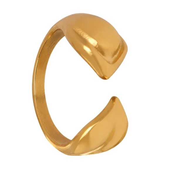 Hot Selling Fashion Open Ring Trend New Arrival 18k Gold Plated Stainless Steel Ring Wholesale Jewelry Supplier - Image 6