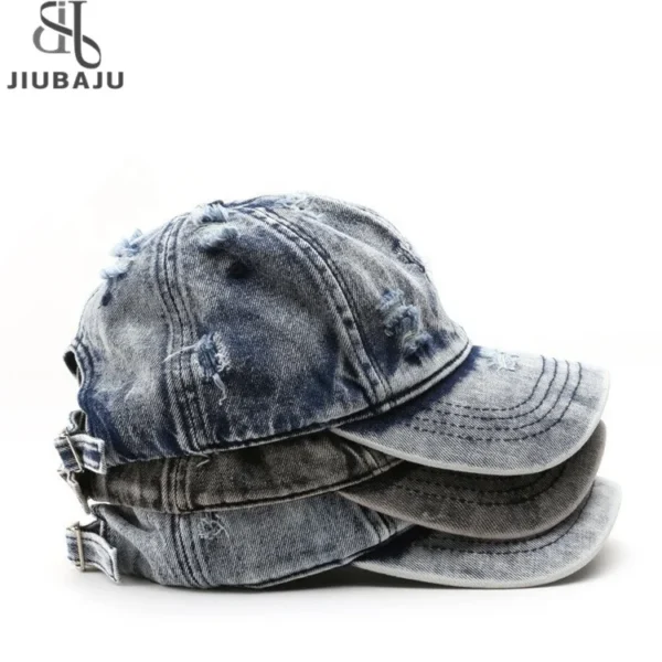 Summer Outdoor Sun Shade Washed Denim Hat for Men Snapback Trucker Hats High Quality Women Baseball Caps - Image 6