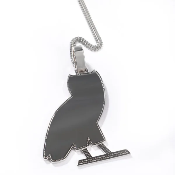 Iced Out Bling Rectangle Cubic Zirconia Hip Hop Bling Animal Pendant Men Necklace - Image 5