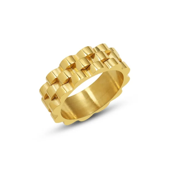 Europe and America Exaggerated Cold Thick Watchband Index Finger Ring Titanium Steel Ring - Image 6