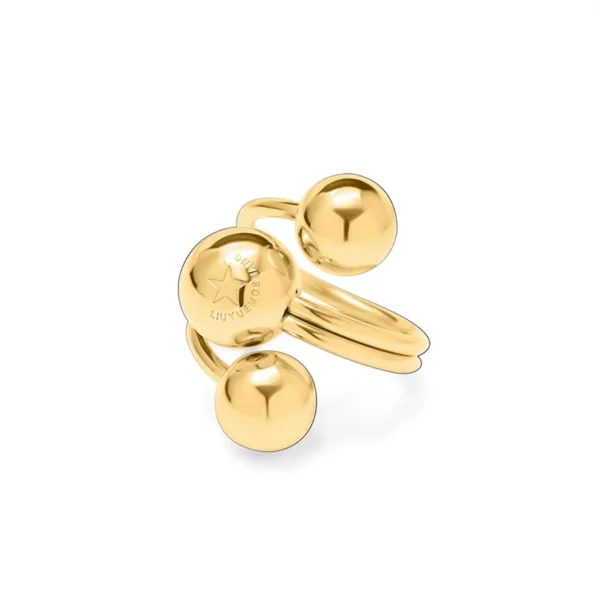 Wholesale Geometric Pentagram Graphic Ring 18K Gold Plated Ring - Image 6