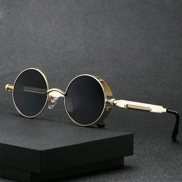 Fashion Style Vintage Round Steam Punk Sunglasses Men's Spring Metal Steampunk Mirror Sun Glasses for Men Women - Image 6