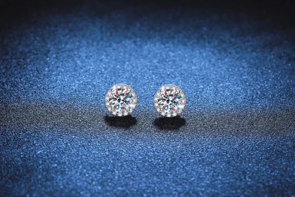 S925 Sterling Silver Moissanite Diamond Ear-Free Magnetic Cure Earrings - Image 5