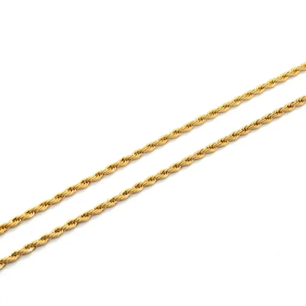 2-4mm Stainless Steel Chain Twist Rope Gold Chain Necklace - Image 4