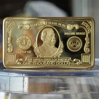 Badge Commemorative Collection Old Money 1 Oz  Brass Sa Bill Cmcmint
